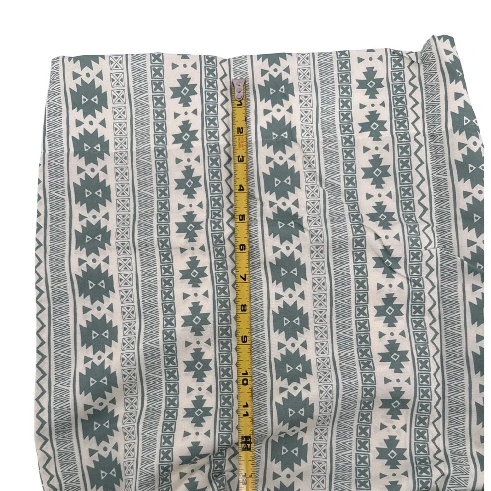 Ambesonne  Green Tribal Geometric Window Curtains 56x63 2 Panel Set Rod Pocket